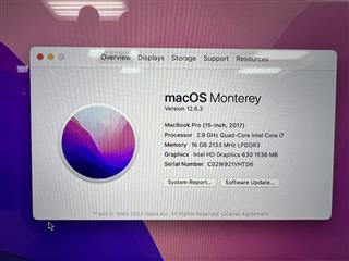 Apple MacBookPro Touchbar 2017 15